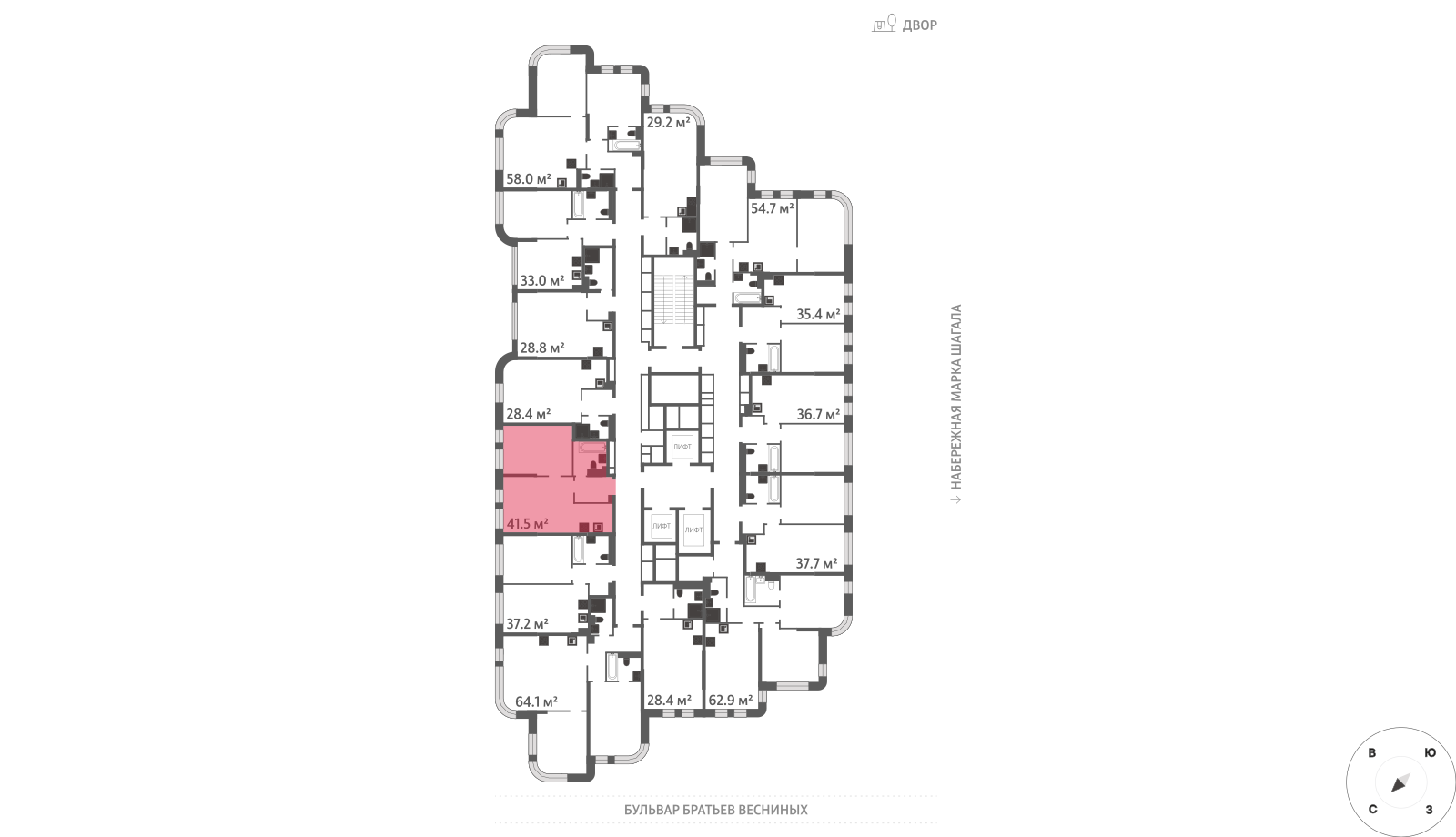 1-комнатная квартира в ЖК Зиларт