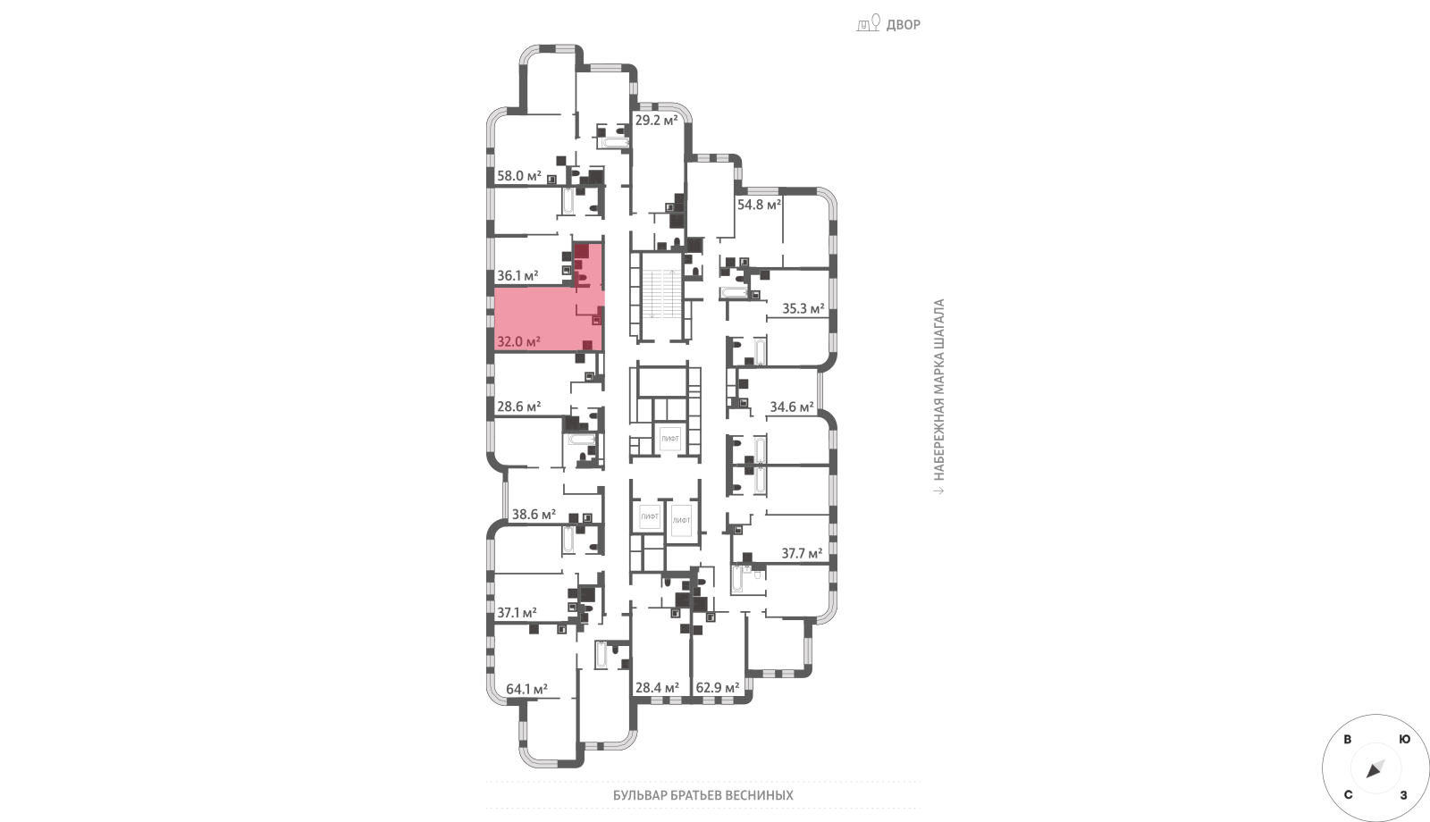 Квартира-студия в ЖК Зиларт
