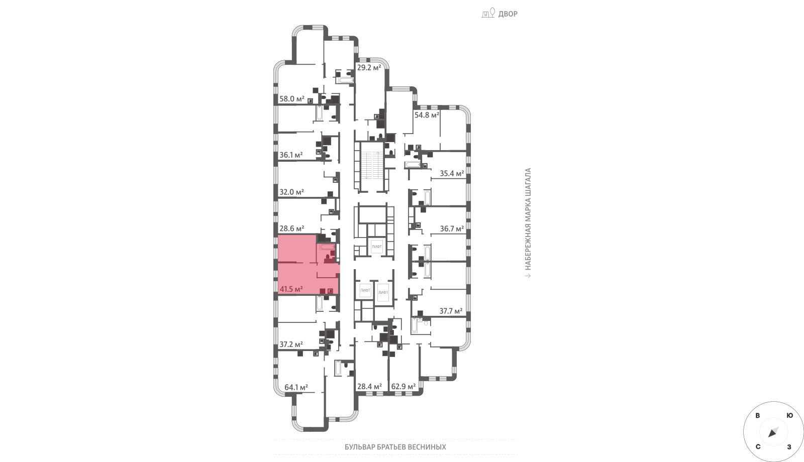 1-комнатная квартира в ЖК Зиларт