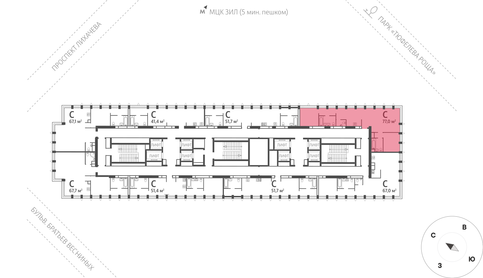 Квартира-студия в ЖК Зиларт