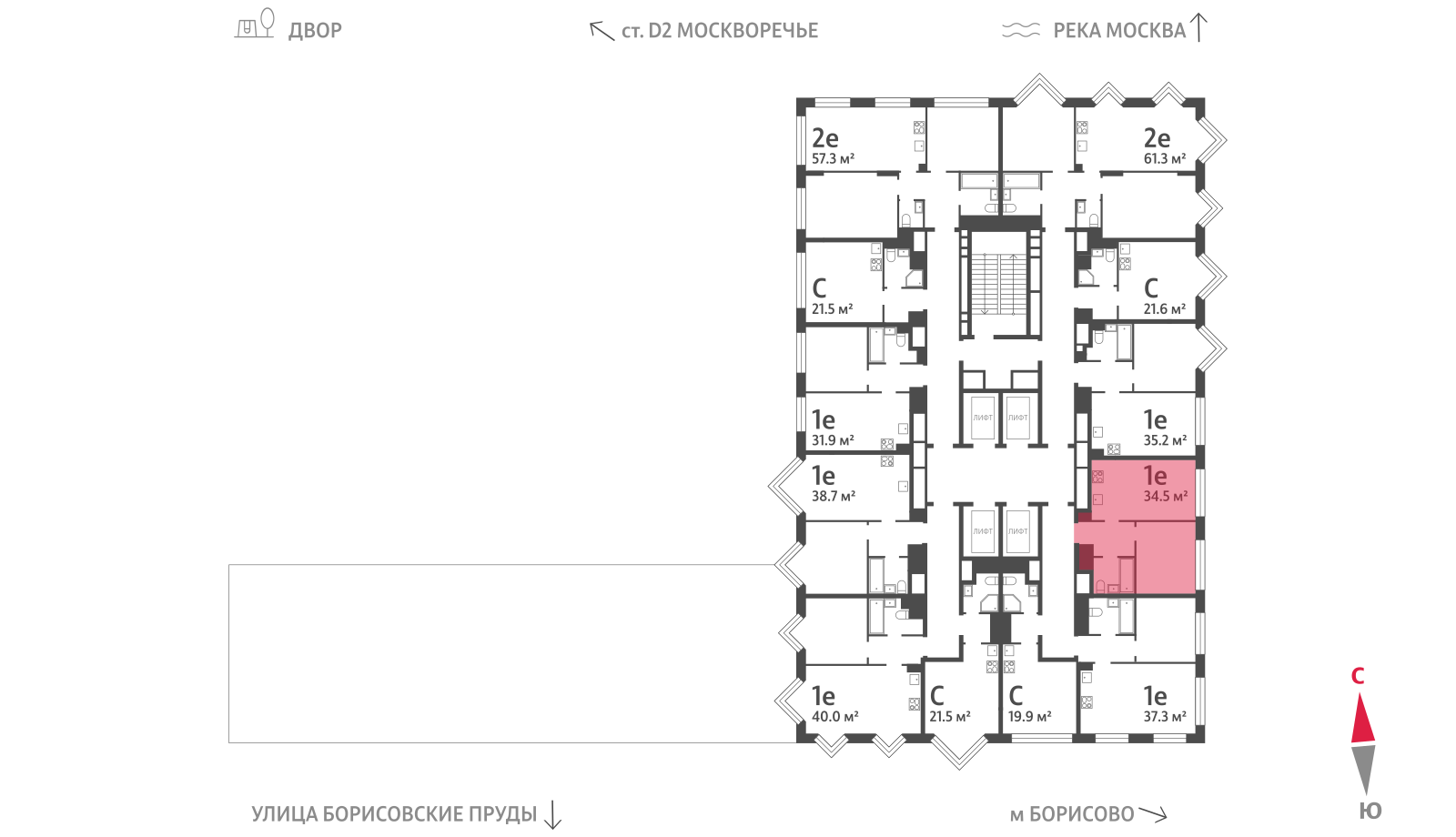 1-комнатная квартира в ЖК WAVE (Вейв)