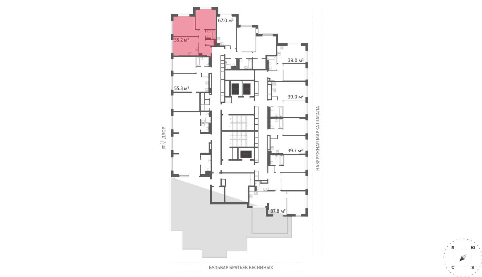 2х-комнатная квартира в ЖК Зиларт