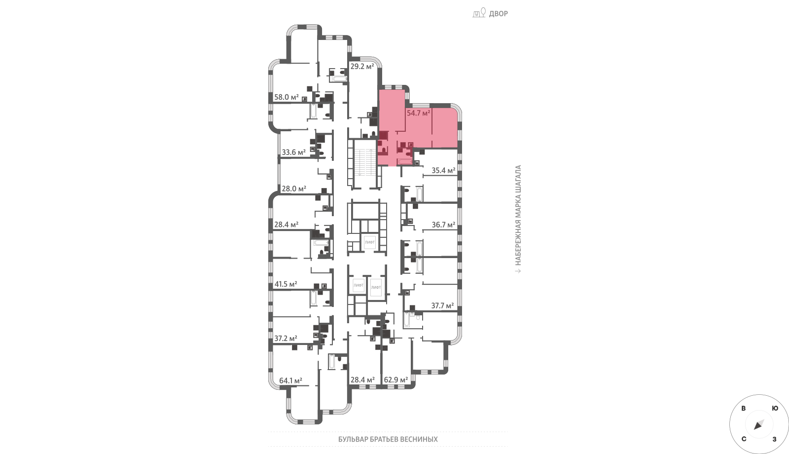 2х-комнатная квартира в ЖК Зиларт