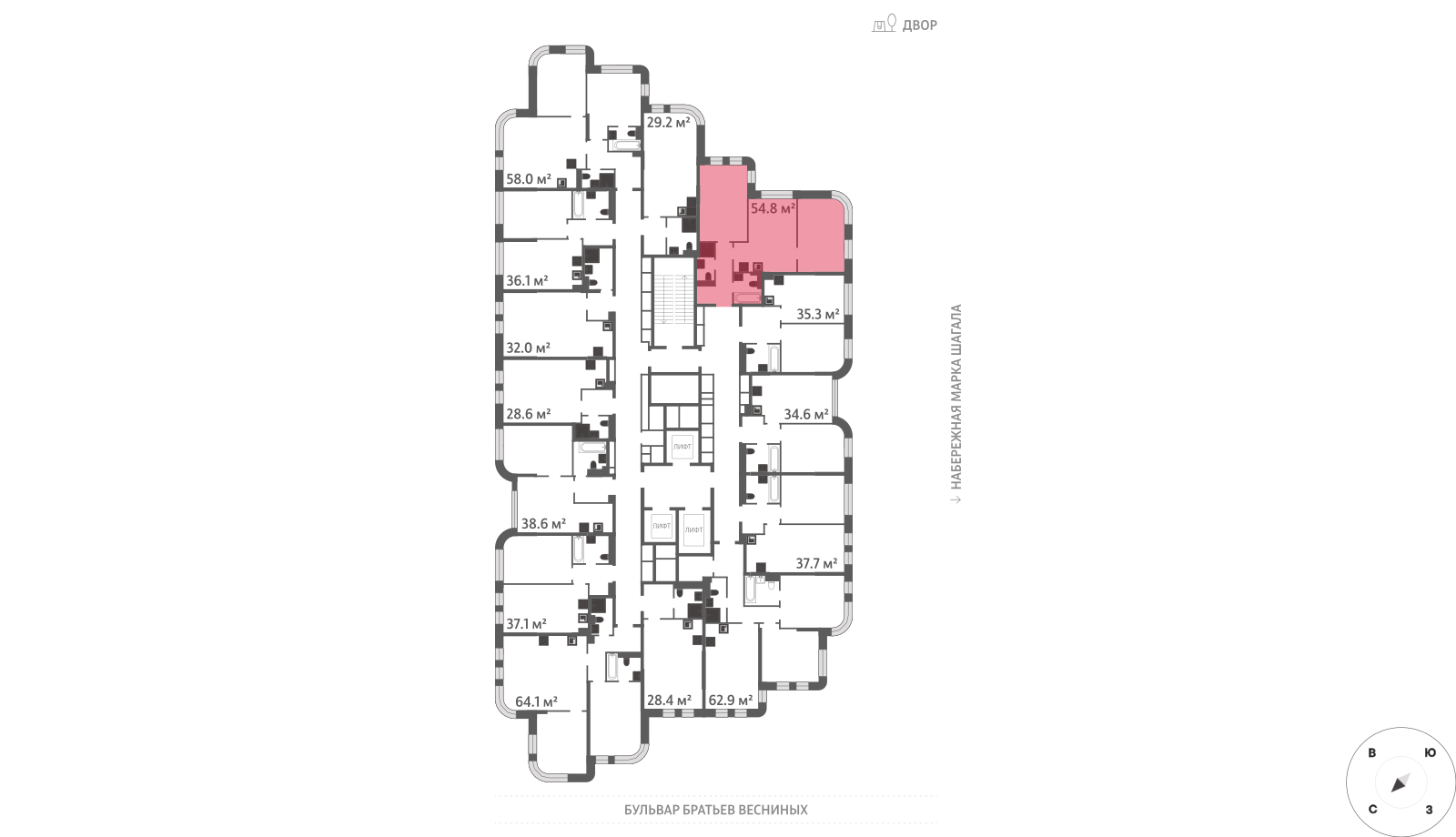 2х-комнатная квартира в ЖК Зиларт