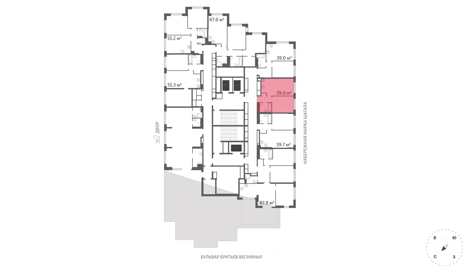 1-комнатная квартира в ЖК Зиларт