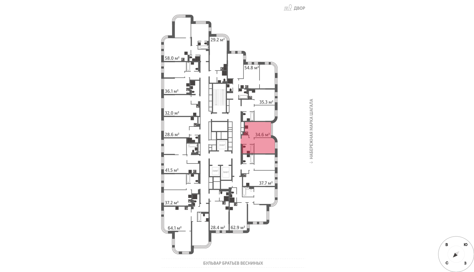 1-комнатная квартира в ЖК Зиларт