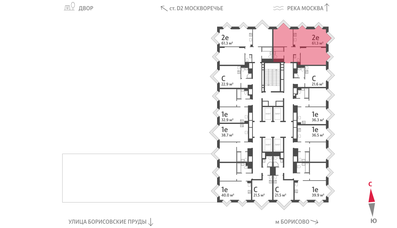 2х-комнатная квартира в ЖК WAVE (Вейв)