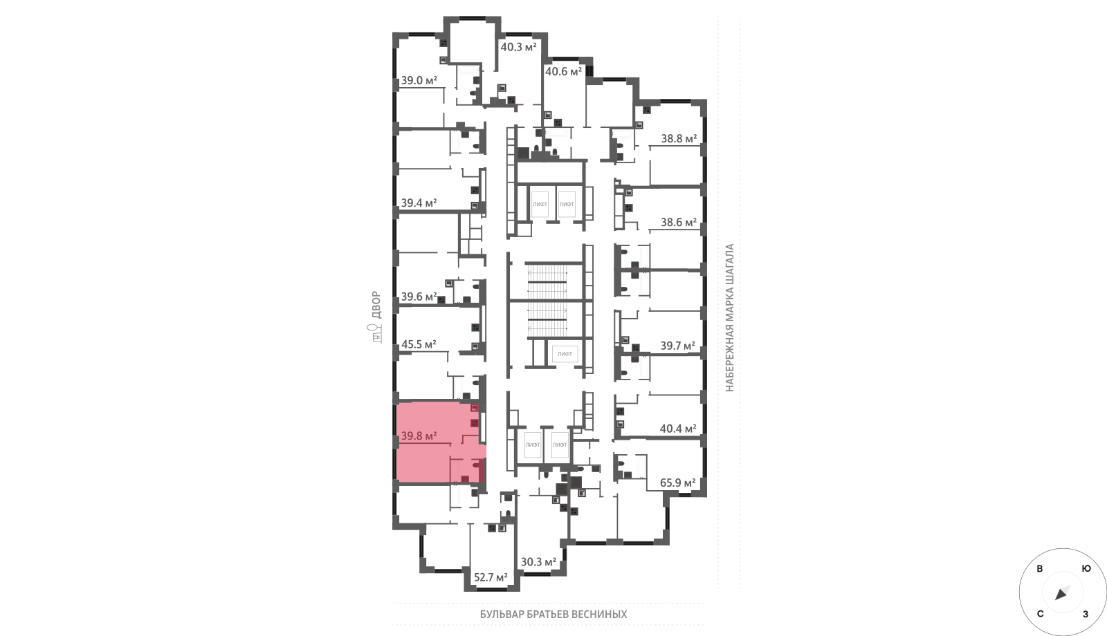 1-комнатная квартира в ЖК Зиларт