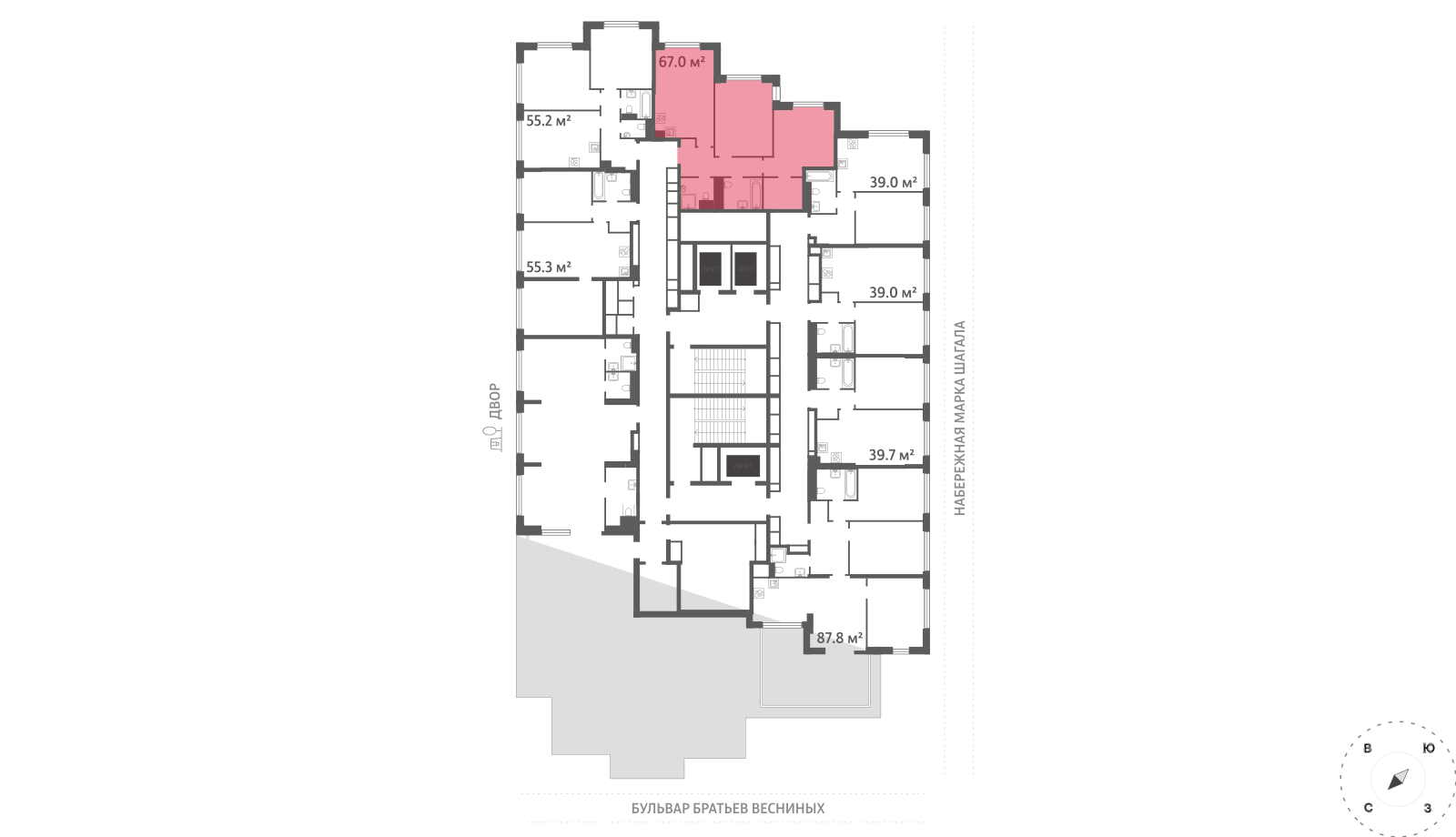 2х-комнатная квартира в ЖК Зиларт