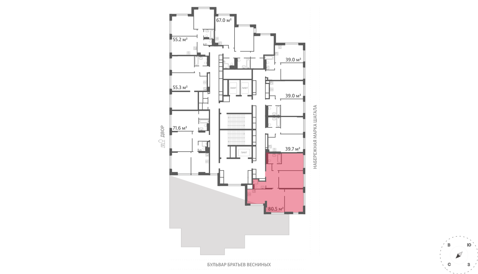 3х-комнатная квартира в ЖК Зиларт