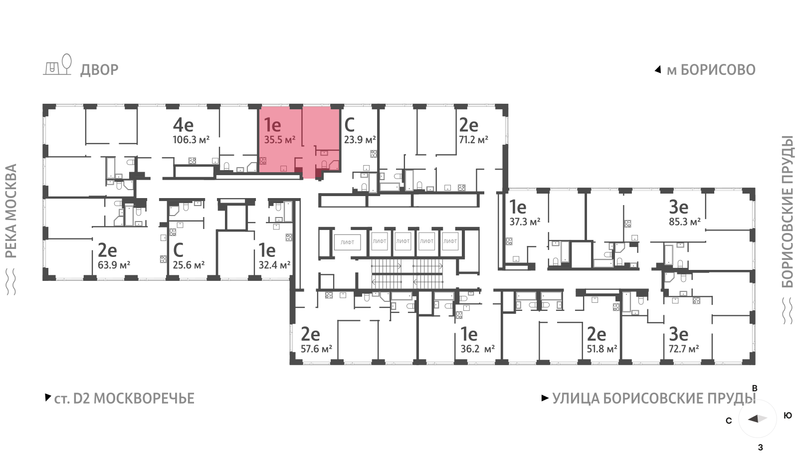 1-комнатная квартира в ЖК WAVE (Вейв)