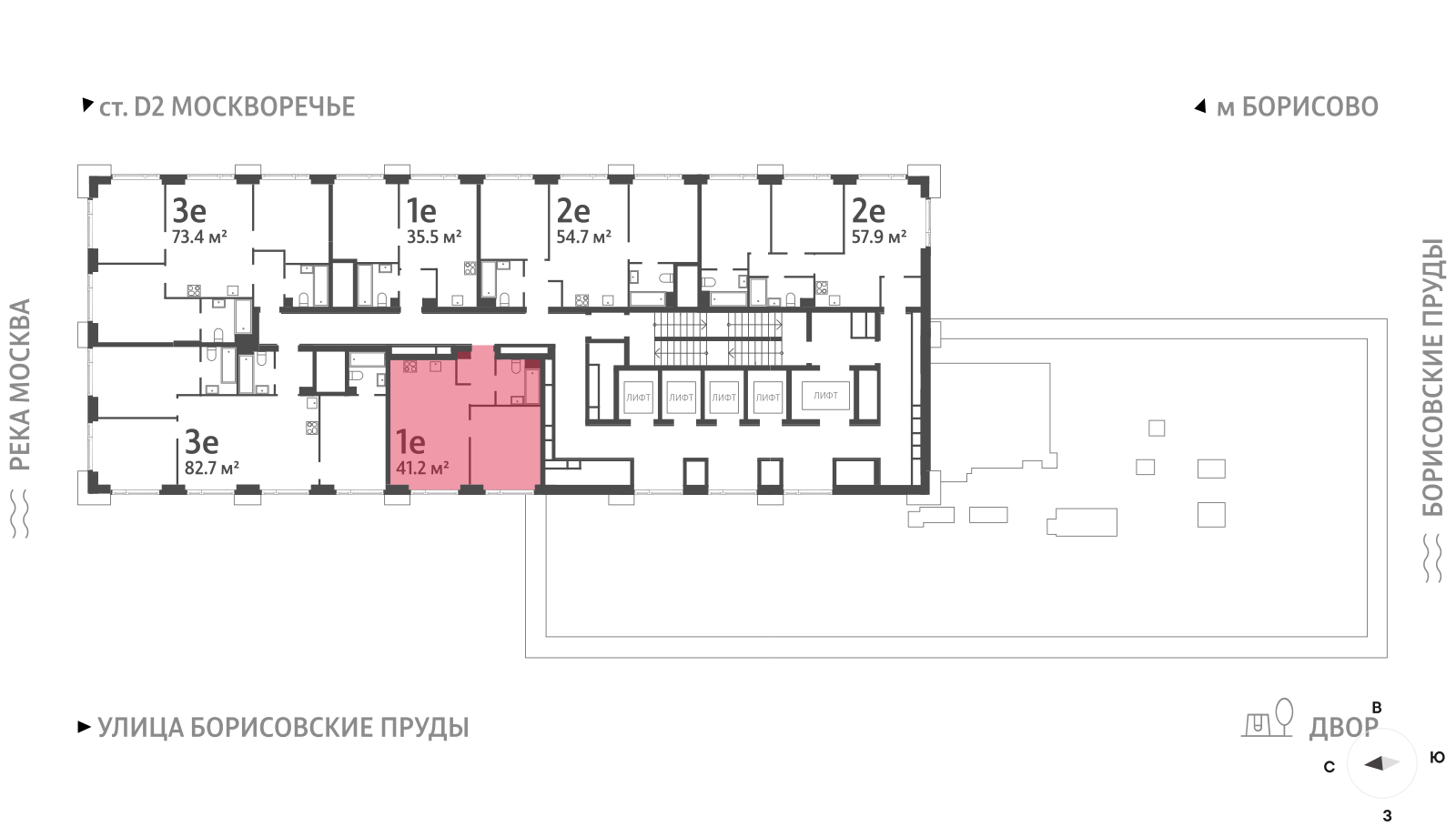 1-комнатная квартира в ЖК WAVE (Вейв)
