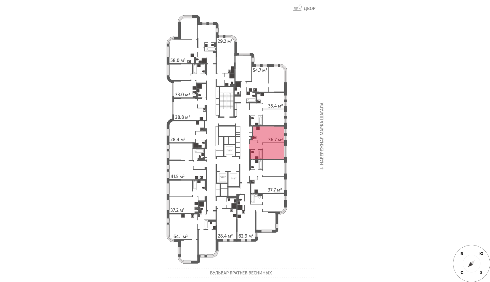 1-комнатная квартира в ЖК Зиларт