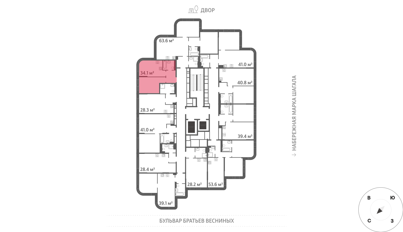 1-комнатная квартира в ЖК Зиларт