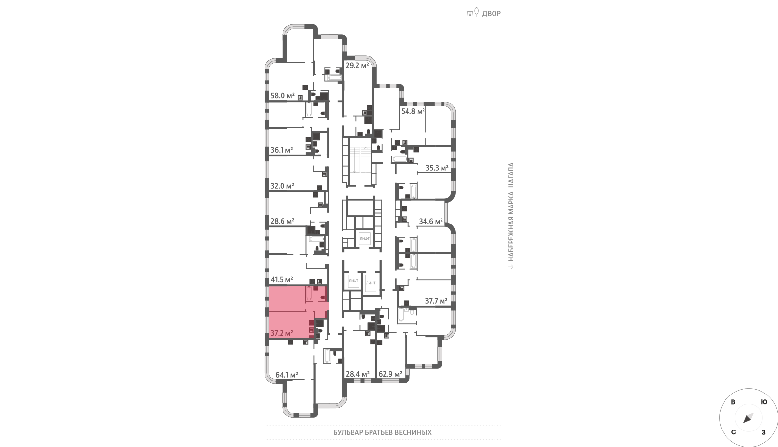 1-комнатная квартира в ЖК Зиларт