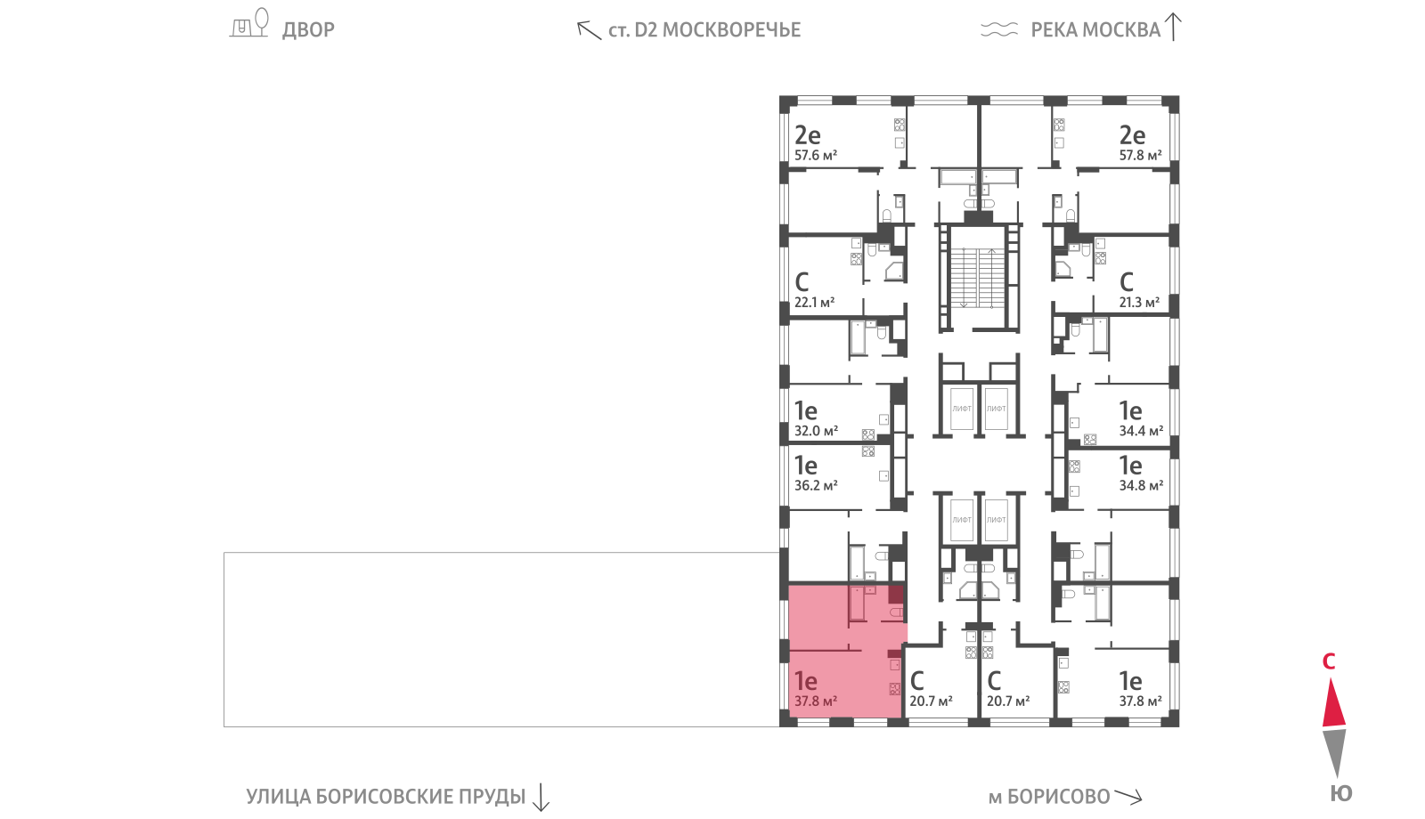 1-комнатная квартира в ЖК WAVE (Вейв)