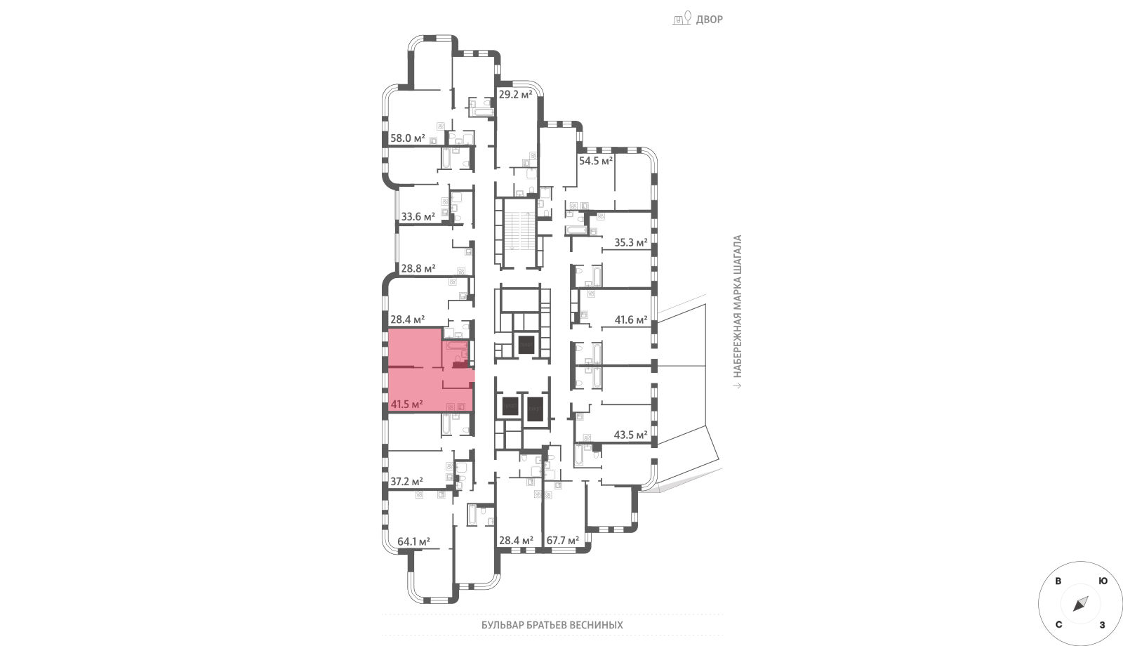 1-комнатная квартира в ЖК Зиларт