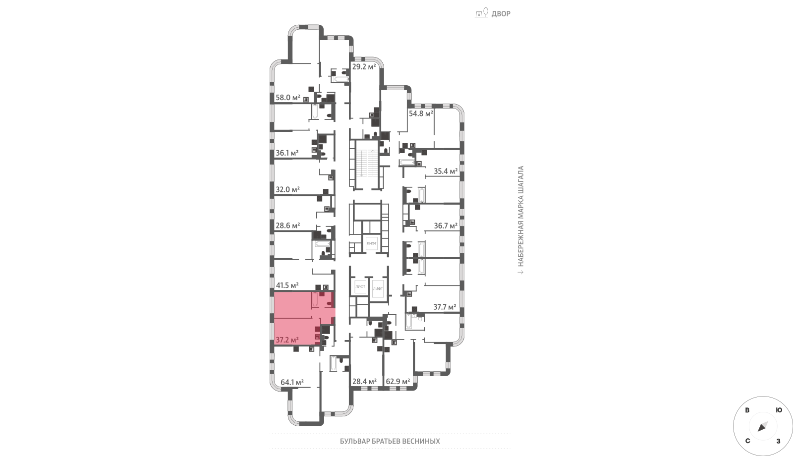 1-комнатная квартира в ЖК Зиларт