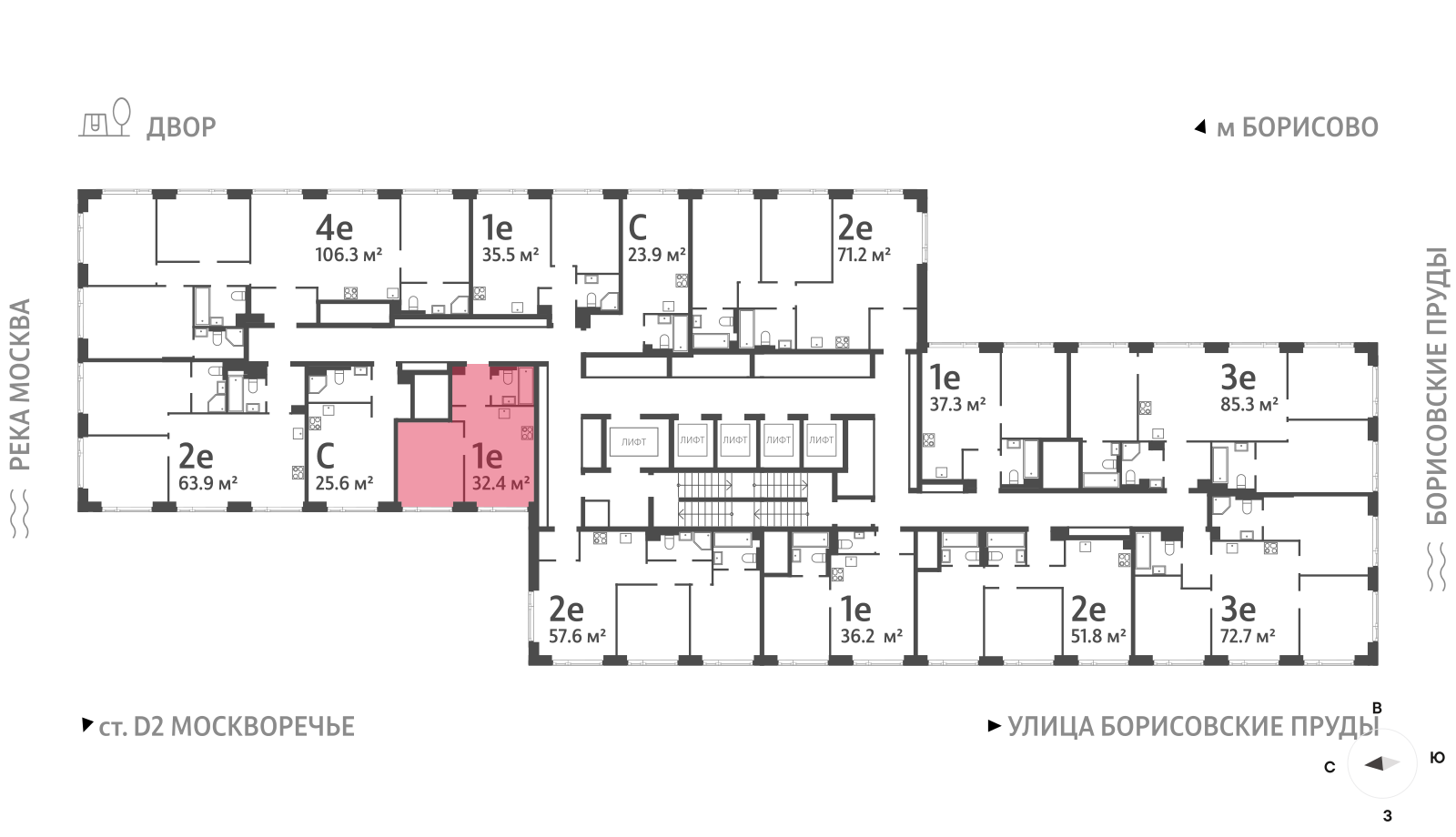 1-комнатная квартира в ЖК WAVE (Вейв)