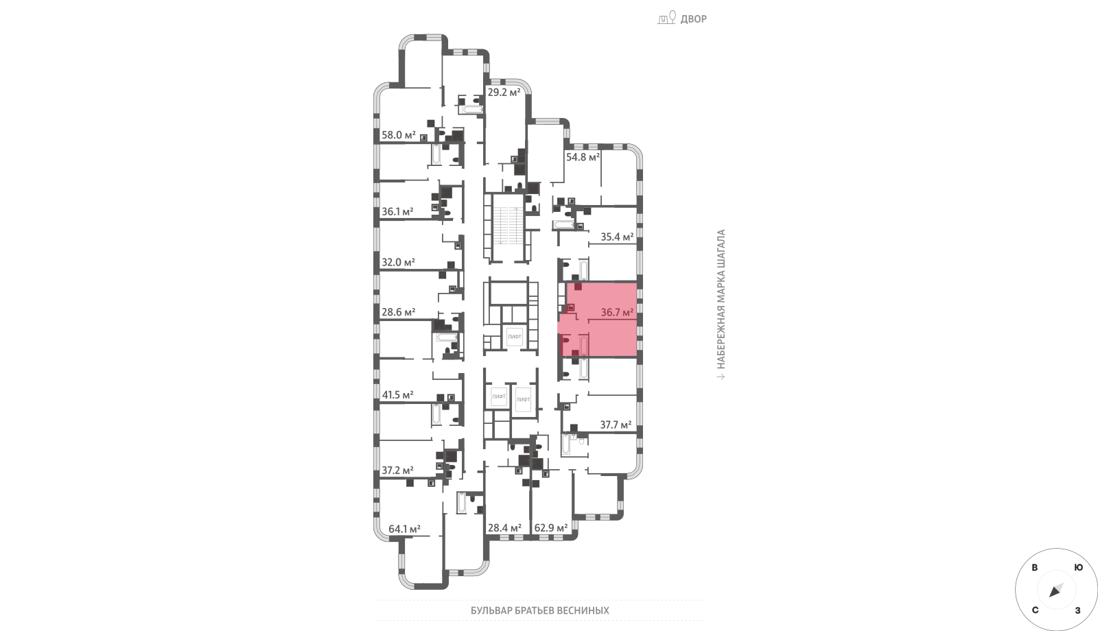 1-комнатная квартира в ЖК Зиларт