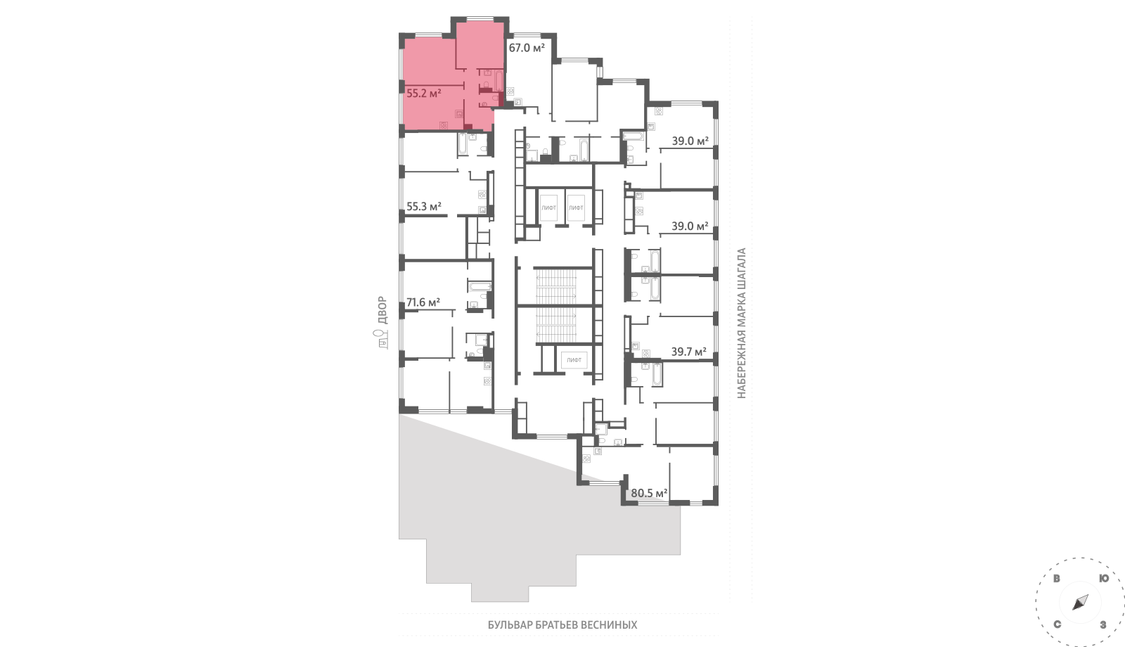 2х-комнатная квартира в ЖК Зиларт