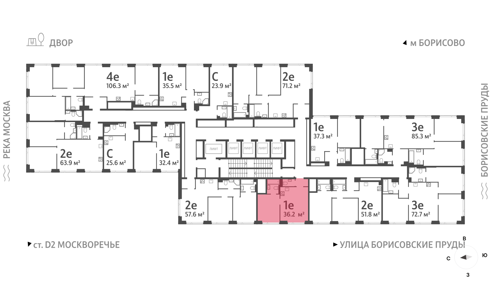 1-комнатная квартира в ЖК WAVE (Вейв)