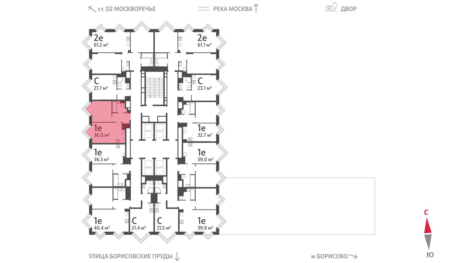 1-комнатная квартира в ЖК WAVE (Вейв)