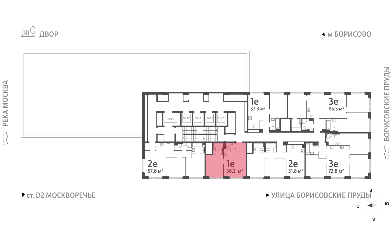 1-комнатная квартира в ЖК WAVE (Вейв)