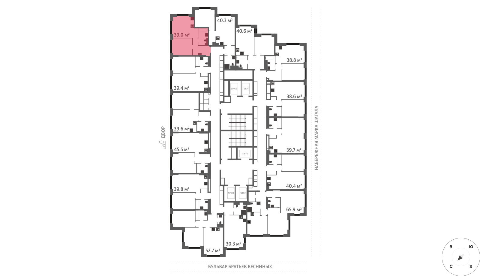 1-комнатная квартира в ЖК Зиларт