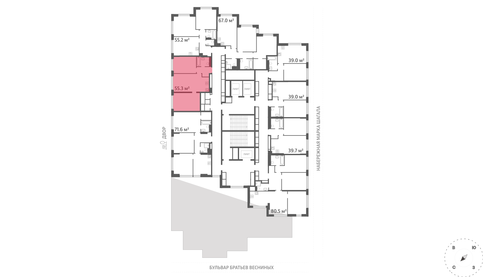 2х-комнатная квартира в ЖК Зиларт