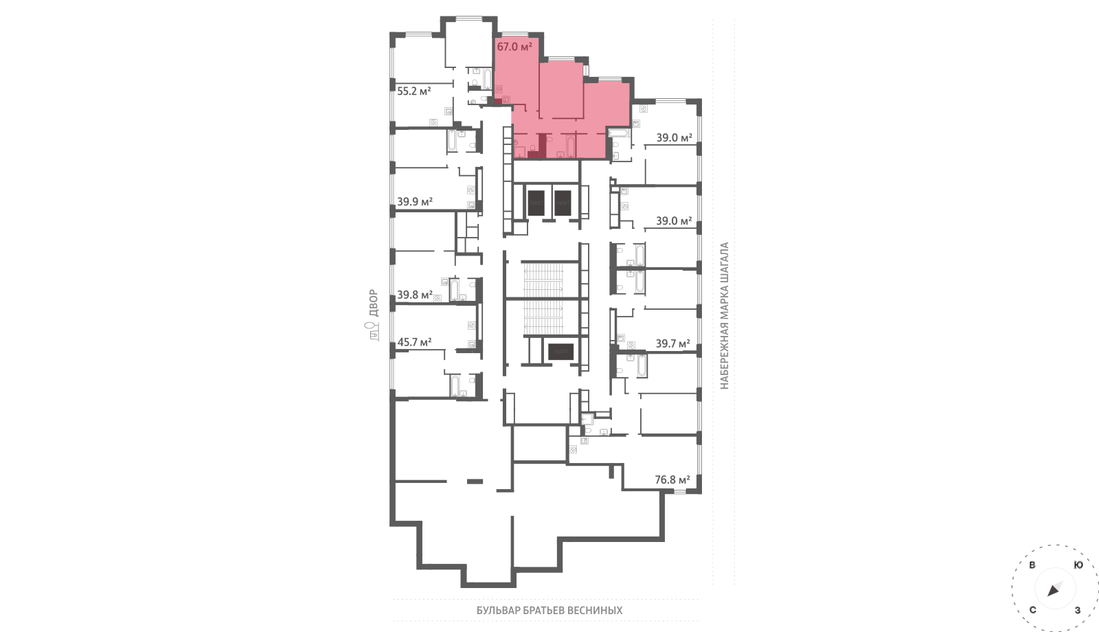 2х-комнатная квартира в ЖК Зиларт