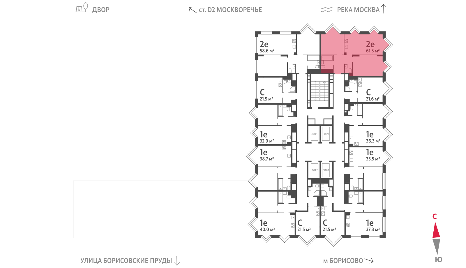 2х-комнатная квартира в ЖК WAVE (Вейв)